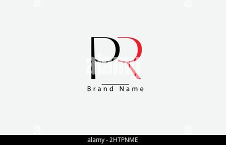 PR RP P R abstract vector logo monogram template Stock Vector