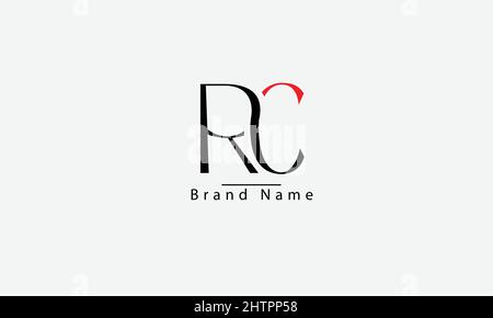 RC CR R C abstract vector logo monogram template Stock Vector