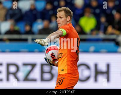 BUDAPEST, HUNGARY - FEBRUARY 5: Goalkeeper Denes Dibusz of