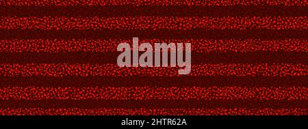 Fluffy red striped abstract dotted terry towel or carpet seamless pattern top view. Noise vector texture. Domestic cotton rug or mat closeup. Woollen Stock Vector