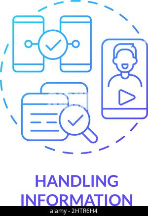 Handling information blue gradient concept icon Stock Vector