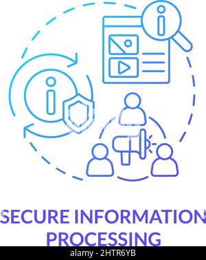 Information processing blue gradient concept icon Stock Vector Image ...