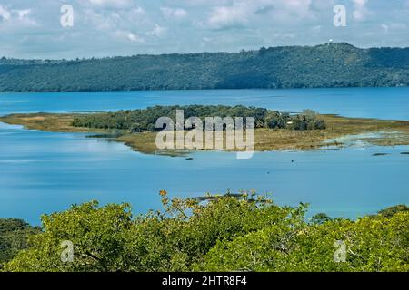 Beautiful Lake Peten Itza, Flores, Petén, Guatemala Stock Photo