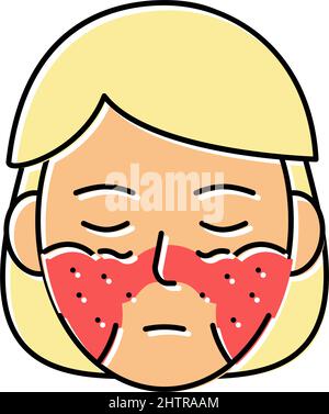 systemic lupus erythematosus color icon vector illustration Stock ...