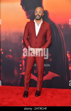 Jeffrey Wright attends 'The Batman' World Premiere on March 01, 2022 in New York. Stock Photo