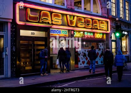 Las Vegas amusement arcade, Wardour Street, Soho, London, UK. Stock Photo