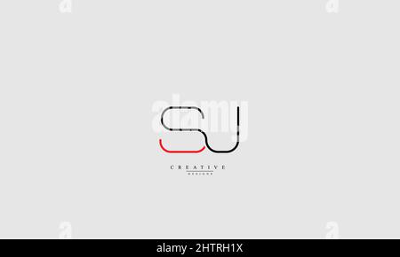 Alphabet letters Initials Monogram logo SJ JS S J Stock Vector