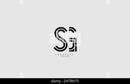 Alphabet letters Initials Monogram logo SG GS S G Stock Vector