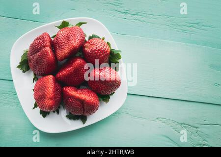 Delicious, red and juicy strawberries Stock Photo
