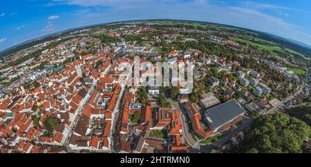 Aerial view to Kaufbeuren in southern Bavaria Stock Photo