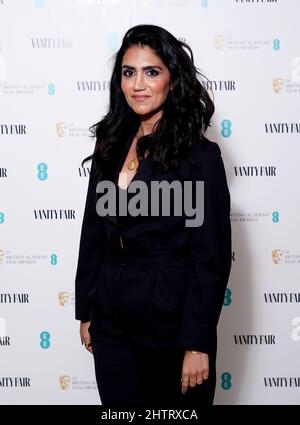 Leila Farzad arrives at 180 Strand in London for the Vanity Fair EE