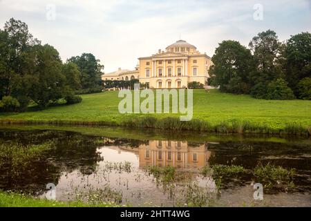 St. Petersburg, Russia - July , 2016: Pavlovsk Palace and park on the banks of the Slavyanka river Stock Photo