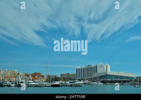 Vilamoura Marina scenery in Algarve, Portugal Stock Photo