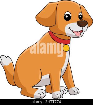 Dog Cartoon Colored Clipart Illustration Stock Vector