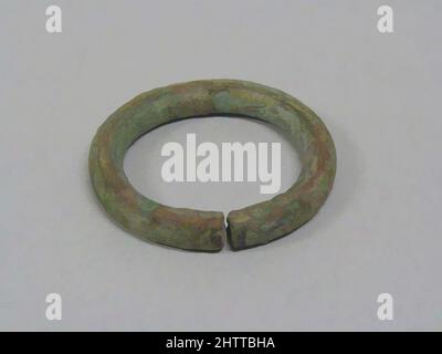 Art inspired by Bracelet, 500 B.C.–A.D. 300, Thailand, Bronze, Diam. 2 15/16 in. (7.4 cm), Metalwork, Classic works modernized by Artotop with a splash of modernity. Shapes, color and value, eye-catching visual impact on art. Emotions through freedom of artworks in a contemporary way. A timeless message pursuing a wildly creative new direction. Artists turning to the digital medium and creating the Artotop NFT Stock Photo