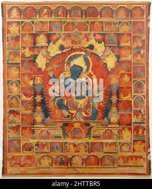 Art inspired by Acala, The Buddhist Protector, early Malla period, 15th century, Nepal, Kathmandu Valley, Distemper and gold on cloth, Overall: 32 x 26 1/2 in. (81.3 x 67.3 cm), Paintings, Acala (literally, “immovable”) is a wrathful manifestation of Manjushri. He wields a sword to, Classic works modernized by Artotop with a splash of modernity. Shapes, color and value, eye-catching visual impact on art. Emotions through freedom of artworks in a contemporary way. A timeless message pursuing a wildly creative new direction. Artists turning to the digital medium and creating the Artotop NFT Stock Photo