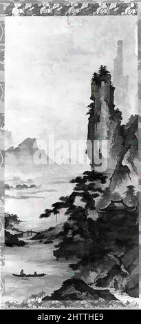 ◇掛軸 水墨画 華岳◇Japanese arts hanging scroll