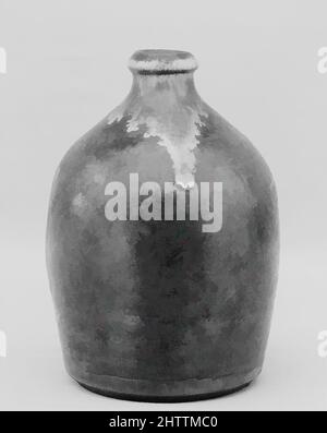 Art inspired by Oil Bottle, 19th century, Japan, Clay covered with a crackled glaze (Seto ware), H. 7 in. (17.8 cm), Ceramics, Classic works modernized by Artotop with a splash of modernity. Shapes, color and value, eye-catching visual impact on art. Emotions through freedom of artworks in a contemporary way. A timeless message pursuing a wildly creative new direction. Artists turning to the digital medium and creating the Artotop NFT Stock Photo