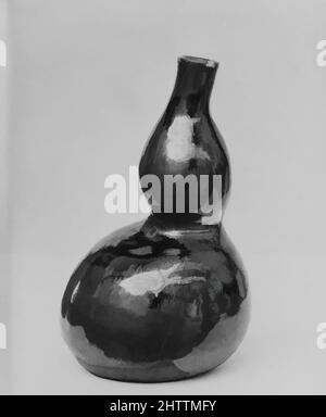 Art inspired by Wine bottle, Edo period (1615–1868), 18th century, Japan, Pottery with glaze and splashes (Seto ware), H. 7 in. (17.8 cm), Ceramics, Classic works modernized by Artotop with a splash of modernity. Shapes, color and value, eye-catching visual impact on art. Emotions through freedom of artworks in a contemporary way. A timeless message pursuing a wildly creative new direction. Artists turning to the digital medium and creating the Artotop NFT Stock Photo