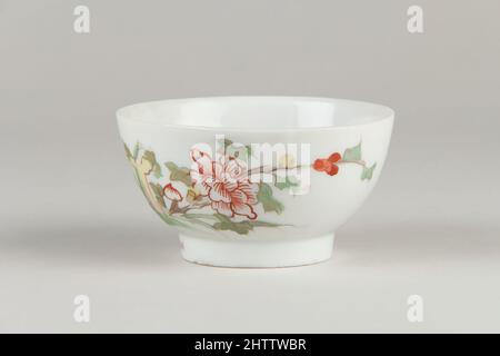 Art inspired by Cup, Qing dynasty (1644–1911), China, Porcelain, H. 3 1/2 in. (8.9 cm), Ceramics, Classic works modernized by Artotop with a splash of modernity. Shapes, color and value, eye-catching visual impact on art. Emotions through freedom of artworks in a contemporary way. A timeless message pursuing a wildly creative new direction. Artists turning to the digital medium and creating the Artotop NFT Stock Photo