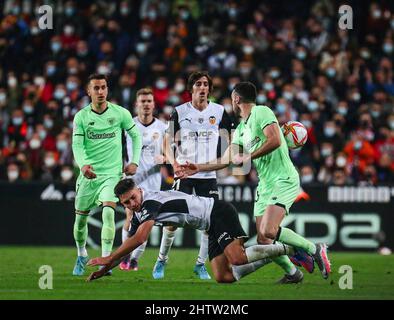 Valencia, Spain. 02nd Mar, 2022. Copa del Rey semifinal second round match: Valencia vs Athletic Club Bilbao at Mestalla Stadium. Valencia March 02, 2022 Partido de vuelta de la semifinal de la Copa del Rey: Valencia vs Athletic Club Bilbao en el Estadio de Mestalla, Valencia 2 de Marzo de 2022 900/Cordon Press Credit: CORDON PRESS/Alamy Live News Stock Photo