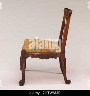 Art inspired by Side chair (one of a pair), ca. 1735–40, British, Mahogany, 36 × 26 × 25 1/2 in. (91.4 × 66 × 64.8 cm), Woodwork-Furniture, Classic works modernized by Artotop with a splash of modernity. Shapes, color and value, eye-catching visual impact on art. Emotions through freedom of artworks in a contemporary way. A timeless message pursuing a wildly creative new direction. Artists turning to the digital medium and creating the Artotop NFT Stock Photo