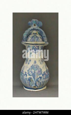 Art inspired by Wall fountain, 18th century, French, Faience, Height: 20 in. (50.8 cm), Ceramics-Porcelain, Classic works modernized by Artotop with a splash of modernity. Shapes, color and value, eye-catching visual impact on art. Emotions through freedom of artworks in a contemporary way. A timeless message pursuing a wildly creative new direction. Artists turning to the digital medium and creating the Artotop NFT Stock Photo