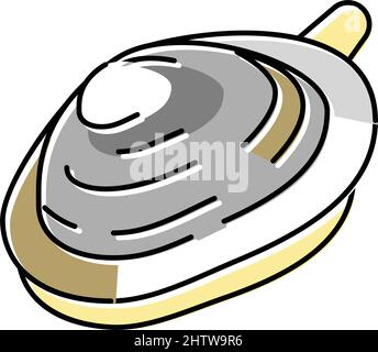 soft-shell clam color icon vector illustration Stock Vector