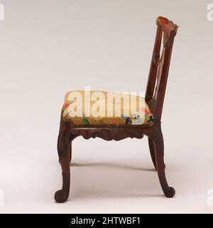 Art inspired by Side chair (one of a pair), ca. 1735–40, British, Mahogany, 36 × 26 × 25 1/2 in. (91.4 × 66 × 64.8 cm), Woodwork-Furniture, Classic works modernized by Artotop with a splash of modernity. Shapes, color and value, eye-catching visual impact on art. Emotions through freedom of artworks in a contemporary way. A timeless message pursuing a wildly creative new direction. Artists turning to the digital medium and creating the Artotop NFT Stock Photo