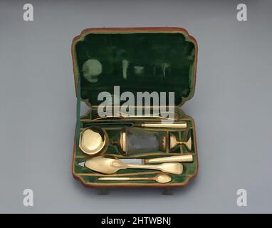 A travel cutlery set in its leather case - 18th century - Ref.81104