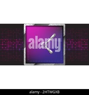 Scifi wrist clock vector illustration. Stock Vector