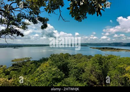 Beautiful Lake Peten Itza, Flores, Petén, Guatemala Stock Photo