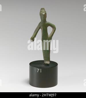 Art inspired by Statuette of a woman, Bronze, H.: 2 1/8 in. (5.4 cm), Bronzes, Classic works modernized by Artotop with a splash of modernity. Shapes, color and value, eye-catching visual impact on art. Emotions through freedom of artworks in a contemporary way. A timeless message pursuing a wildly creative new direction. Artists turning to the digital medium and creating the Artotop NFT Stock Photo