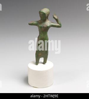 Art inspired by Statuette of a woman, Bronze, 3 3/8in. (8.6cm), Bronzes, Classic works modernized by Artotop with a splash of modernity. Shapes, color and value, eye-catching visual impact on art. Emotions through freedom of artworks in a contemporary way. A timeless message pursuing a wildly creative new direction. Artists turning to the digital medium and creating the Artotop NFT Stock Photo