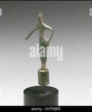 Art inspired by Statuette of a Woman, Bronze, H.: 2 15/16 in. (7.5 cm), Bronzes, Classic works modernized by Artotop with a splash of modernity. Shapes, color and value, eye-catching visual impact on art. Emotions through freedom of artworks in a contemporary way. A timeless message pursuing a wildly creative new direction. Artists turning to the digital medium and creating the Artotop NFT Stock Photo