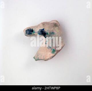 Art inspired by Vase fragment, Roman, Terracotta, 2 1/4in. (5.7cm), Vases, Bluish-green enamelled horse-head, Classic works modernized by Artotop with a splash of modernity. Shapes, color and value, eye-catching visual impact on art. Emotions through freedom of artworks in a contemporary way. A timeless message pursuing a wildly creative new direction. Artists turning to the digital medium and creating the Artotop NFT Stock Photo