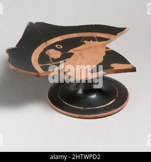 Art inspired by Kylix Fragment, Archaic, ca. 510–500 B.C., Greek, Attic, Terracotta; red-figure, greatest dimension: 17.81 cm, Vases, Interior, youth; exterior, fight, Classic works modernized by Artotop with a splash of modernity. Shapes, color and value, eye-catching visual impact on art. Emotions through freedom of artworks in a contemporary way. A timeless message pursuing a wildly creative new direction. Artists turning to the digital medium and creating the Artotop NFT Stock Photo