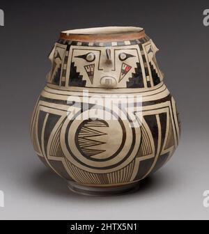Art inspired by Jar with Four Faces, mid-13th–mid-15th century, Mexico, Mesoamerica, Chihuahua, Casas Grandes, Ceramic, H. 8 11/16 in. (22.1 cm), Ceramics-Containers, Between the mid-thirteenth and mid-fifteenth centuries, the arid region that stretches from northern Mexico to the, Classic works modernized by Artotop with a splash of modernity. Shapes, color and value, eye-catching visual impact on art. Emotions through freedom of artworks in a contemporary way. A timeless message pursuing a wildly creative new direction. Artists turning to the digital medium and creating the Artotop NFT Stock Photo