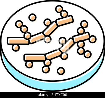 candida bacteria color icon vector illustration Stock Vector