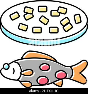 streptococcus iniae fish color icon vector illustration Stock Vector