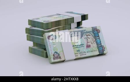 United Arab Emirates Currency Dirhams AED 500 Note - 3D Illustration Stock Photo