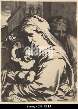 Art inspired by Holy Family, 1612, Etching; second state of two, sheet: 10 1/4 x 7 11/16 in. (26.1 x 19.5 cm), Prints, Werner van den Valckert (Netherlandish, 1585–1627, Classic works modernized by Artotop with a splash of modernity. Shapes, color and value, eye-catching visual impact on art. Emotions through freedom of artworks in a contemporary way. A timeless message pursuing a wildly creative new direction. Artists turning to the digital medium and creating the Artotop NFT Stock Photo