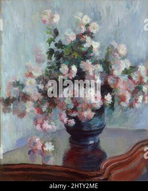 Art inspired by Chrysanthemums, 1882, Oil on canvas, 39 1/2 x 32 1/4 in. (100.3 x 81.9 cm), Paintings, Claude Monet (French, Paris 1840–1926 Giverny, Classic works modernized by Artotop with a splash of modernity. Shapes, color and value, eye-catching visual impact on art. Emotions through freedom of artworks in a contemporary way. A timeless message pursuing a wildly creative new direction. Artists turning to the digital medium and creating the Artotop NFT Stock Photo