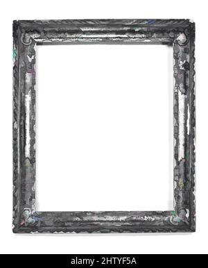 Art inspired by Rococo mirror frame, mid- to late 18th century, Italian, Venice, Pine, Overall: 16 1/2 x 14 1/8, Frames, Classic works modernized by Artotop with a splash of modernity. Shapes, color and value, eye-catching visual impact on art. Emotions through freedom of artworks in a contemporary way. A timeless message pursuing a wildly creative new direction. Artists turning to the digital medium and creating the Artotop NFT Stock Photo
