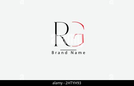 RG GR R G abstract vector logo monogram template Stock Vector
