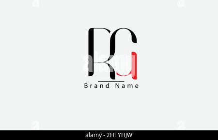 RG GR R G abstract vector logo monogram template Stock Vector
