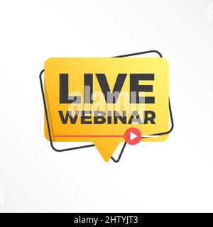 Live Webinar Modern Color Label Conference Icon Stock Vector