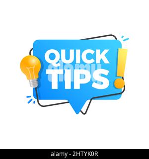 Quick Tips Modern Color Label Stock Vector