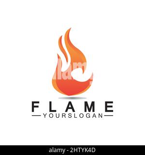 Fire Flame Logo design vector template Stock Vector