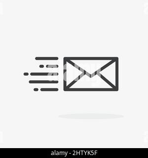 Mail Messaging Flat Vector Icon Stock Vector